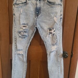 Empyre Distressed Light Blue Skinny Jeans